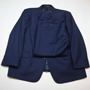 Mantoni 50R 42x28 Navy Blue 100% Wool Mens Jacket Pants Suit